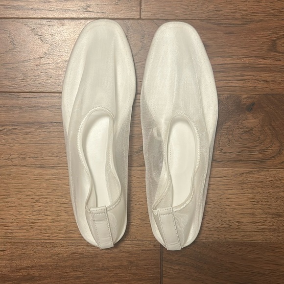 H&M Mesh Ballet Flats in White size 37 / 6 - 6.5 - Picture 2 of 6